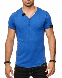 Frchtl T-Shirt mit Knopfleiste Blau/Hellblau/Dunkelblau
