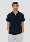 s.Oliver Kurzarmshirt Poloshirt Waffelpiqué Dunkelblau/Blau/Hellblau