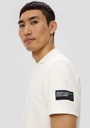 s.Oliver Kurzarmshirt Poloshirt Waffelpiqué Weiß/Creme/Dunkelblau/Khaki/Grau