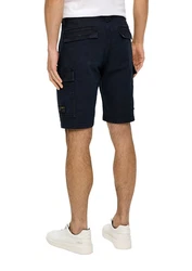 s.Oliver Stoffhose Jeans-Shorts Straight Leg High Rise Cargotaschen Weiß/Creme
