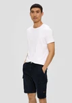s.Oliver Stoffhose Jeans-Shorts Straight Leg High Rise Cargotaschen Weiß/Creme
