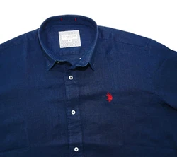 U.S. Polo Assn Langarmhemd Shirt Button Down Dunkelblau/Blau/Hellblau