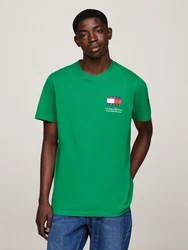 Tommy Jeans T-Shirt TJM SLIM 2PACK S/S FLAG DNA TEE Dunkelgrün/Türkis/Grün
