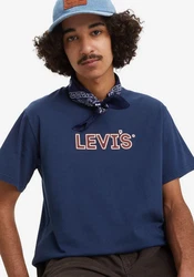 Levi's Print-Shirt RELAXED FIT TEE Dunkelblau/Rot/Blau/Braun