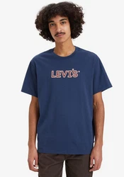 Levi's Print-Shirt RELAXED FIT TEE Dunkelblau/Rot/Blau/Braun