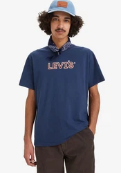 Levi's Print-Shirt RELAXED FIT TEE Dunkelblau/Rot/Blau/Braun