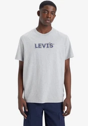 Levi's Print-Shirt RELAXED FIT TEE Grau/Braun/Silber/Rot/Dunkelblau