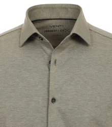 VENTI Businesshemd MODERN FIT Khaki/Dunkelgrün