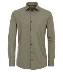 VENTI Businesshemd MODERN FIT Khaki/Dunkelgrün