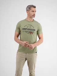 LERROS Unifarbenes T-Shirt mit Print Unifarben