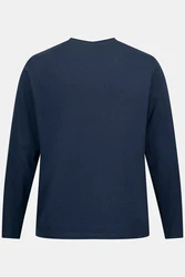 JP1880 Langarmshirt Basic V-Ausschnitt Dunkelblau/Blau/Hellblau