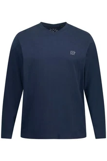 JP1880 Langarmshirt Basic V-Ausschnitt Dunkelblau/Blau/Hellblau JP1880 Langarmshirt Basic V-Ausschnitt Dunkelblau/Blau/Hellblau