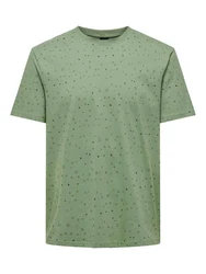 ONLY & SONS T-Shirt Rundhals Kurzarm Basic (7728) Grün (7728)