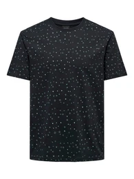 T-Shirt T-Shirt Rundhals Kurzarm Basic Baumwolle bequem 7728 in Dunkelblau