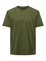 ONLY & SONS T-Shirt Rundhals Kurzarm Basic (7728) Olive (7728)