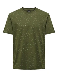 ONLY & SONS T-Shirt Rundhals Kurzarm Basic (7728) Olive (7728)