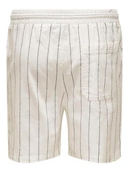 ONLY & SONS Chinoshorts Lässiger Schnitt Kordelzug Elastische Taille (7759) Weiß (7759)