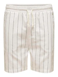 ONLY & SONS Chinoshorts Lässiger Schnitt Kordelzug Elastische Taille (7759) Weiß (7759)