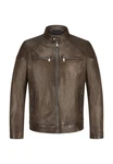 Milestone Lederjacke MSParker Grau/Braun/Dunkelbraun/Khaki/Dunkelgrün