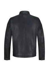 Milestone Lederjacke MSParker Dunkelblau/Schwarz/Dunkelgrau