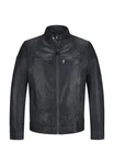 Milestone Lederjacke MSParker Dunkelblau/Schwarz/Dunkelgrau