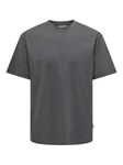 ONLY & SONS T-Shirt ONSFred Dunkelgrau/Grau/Hellgrau