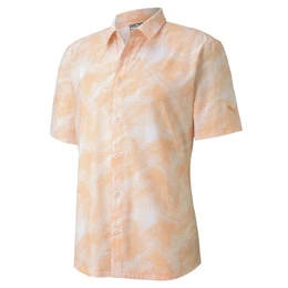 Poloshirt Golf Polo Palms Orange-Wei Herren L
