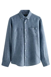 Next Leinenhemd Signature Baird McNutt Irish Hemd Dunkelblau/Blau/Grau/Hellblau