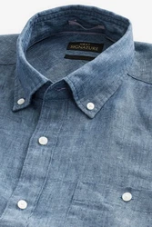 Next Leinenhemd Signature Baird McNutt Irish Hemd Dunkelblau/Blau/Grau/Hellblau