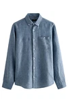 Next Leinenhemd Signature Baird McNutt Irish Hemd Dunkelblau/Blau/Grau/Hellblau