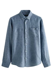 Next Leinenhemd Signature Baird McNutt Irish Hemd Dunkelblau/Blau/Grau/Hellblau