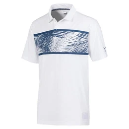 Poloshirt Golf Polo Palms Wei-Blau Herren L