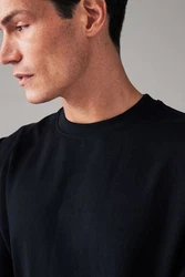 Next T-Shirt Oversized Fit T-Shirt Dunkelblau/Schwarz
