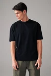 Next T-Shirt Oversized Fit T-Shirt Dunkelblau/Schwarz