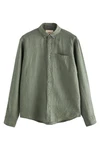 Next Leinenhemd Signature Baird McNutt Irish Hemd Dunkelgrün/Grün/Khaki