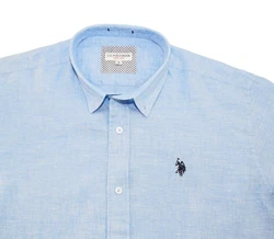 U.S. Polo Assn Langarmhemd Shirt Button Down Hellblau/Blau