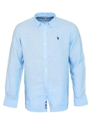 Langarmhemd Shirt Leinenhemd Button Down Linenshirt