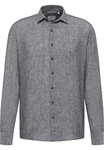 Eterna Langarmhemd MODERN FIT EASY IRON Grau/Dunkelblau/Hellblau