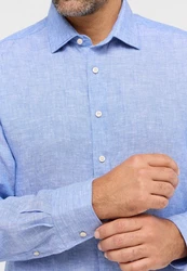 Eterna Langarmhemd MODERN FIT EASY IRON Hellblau/Blau