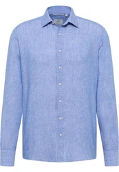 Eterna Langarmhemd MODERN FIT EASY IRON Hellblau/Blau