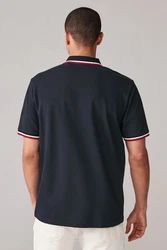 Next Poloshirt Pikee im Regular Fit mit Kragenstreifen Dunkelblau/Schwarz