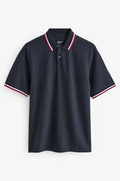 Poloshirt Pikee-Poloshirt im Regular Fit mit Kragenstreifen (1-tlg)