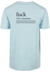 MisterTee T-Shirt FCK Tee Hellblau/Blau
