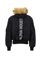 Alpha Industries Winterjacke Men Bomber Jackets Hooded Custom 45/P Schwarz/Dunkelblau