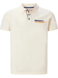 Jan Vanderstorm Poloshirt JAKOV Beige/Rot/Orange/Creme