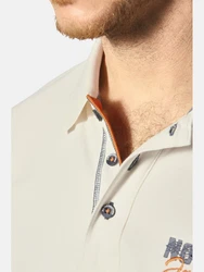Jan Vanderstorm Poloshirt JAKOV Beige/Rot/Orange/Creme