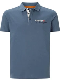 Poloshirt JAKOV mit Kontrast-Knopfleiste