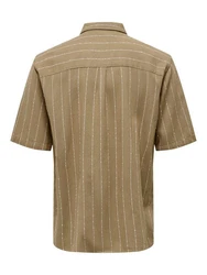 ONLY & SONS Kurzarmhemd Hemd mit Hemdkragen 7710 Beige (7710)