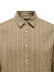 ONLY & SONS Kurzarmhemd Hemd mit Hemdkragen 7710 Beige (7710)