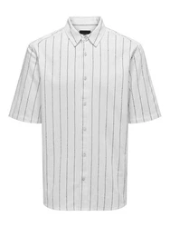 ONLY & SONS Kurzarmhemd Hemd mit Hemdkragen 7710 Weiß (7710)